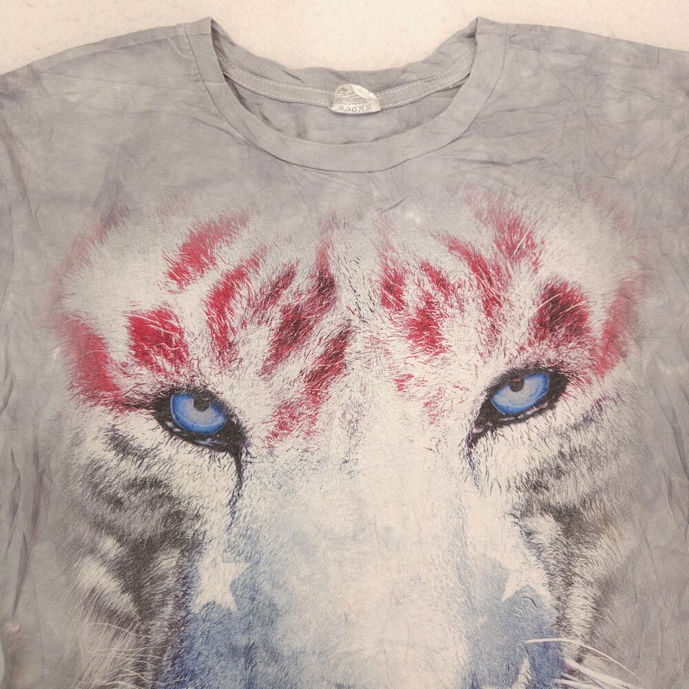 The Mountain Tiger Graphic Crew Neck Short Sleeve T-Shirt Womens Size XL Gray